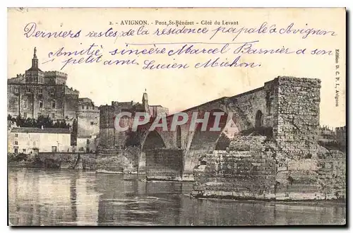 Cartes postales Avignon Pont St Benezet Cote du Levant
