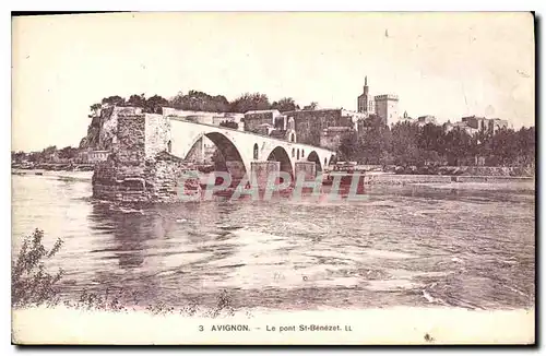 Cartes postales Avignon Le Pont St Benezet