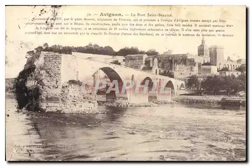 Cartes postales Avignon Le Pont Saint Benezet