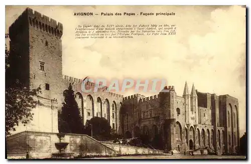 Cartes postales Avignon Palais des Papes facade principale