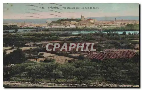 Cartes postales Avignon Vue generale prise du Fort St Andre