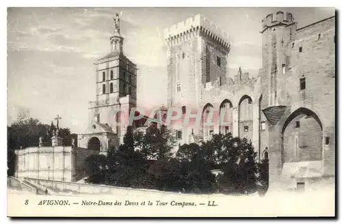 Ansichtskarte AK Avignon Notre Dame des Doms et la Tour Campana