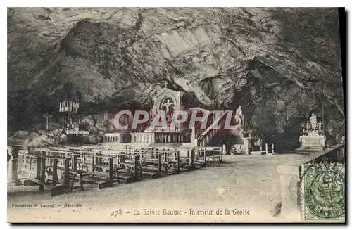 Cartes postales La Sainte Baume Interieur de la Grotte