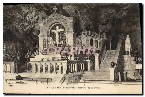 Cartes postales La Sainte Baume Interieur de la Grotte