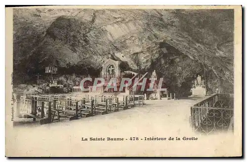 Cartes postales La Sainte Baume Interieur de la Grotte