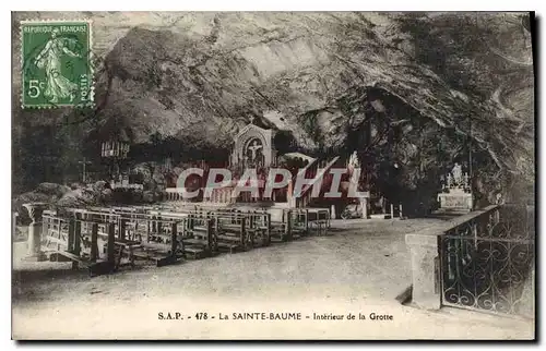 Cartes postales La Sainte Baume Interieur de la Grotte
