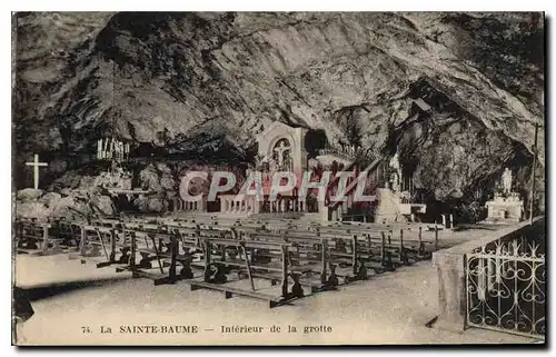 Cartes postales La Sainte Baume Interieur de la Grotte