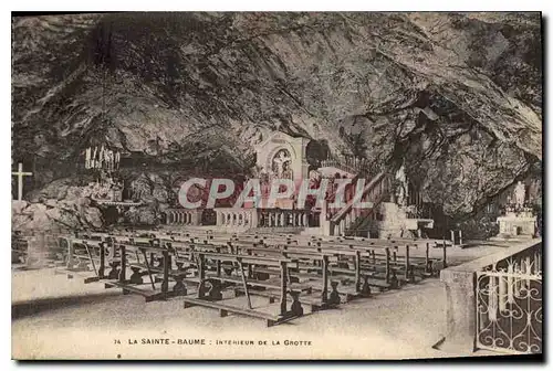 Cartes postales La Sainte Baume Interieur de la Grotte