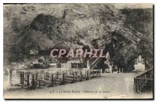 Cartes postales La Sainte Baume Interieur de la Grotte