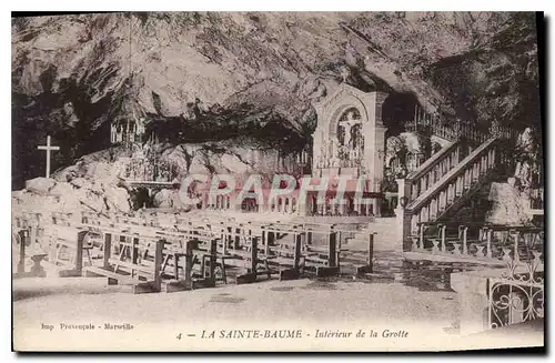Cartes postales La Sainte Baume Interieur de la Grotte