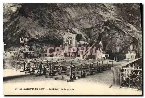 Cartes postales La Sainte Baume Interieur de la Grotte