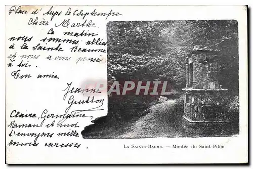 Cartes postales La Sainte Baume Montee du Saint Pilon