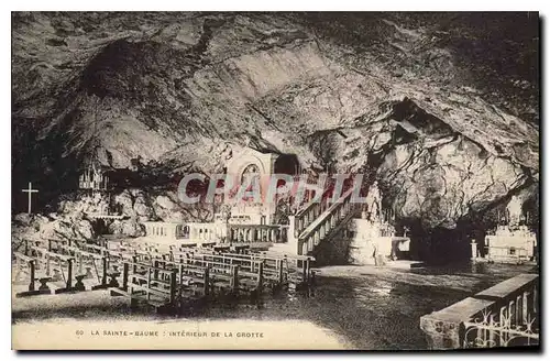 Cartes postales La Sainte Baume Interieur de la Grotte