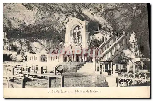 Cartes postales La Sainte Baume Interieur de la Grotte