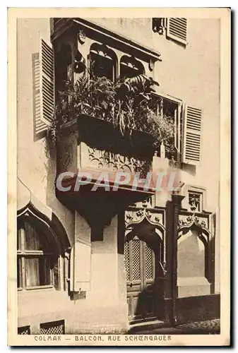 Cartes postales Colmar Balcon Rue Schoengauer