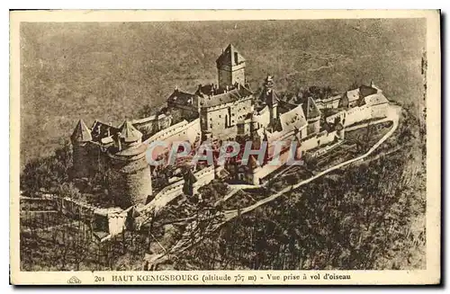 Cartes postales Haut Koenigsbourg Vue prise a vold d'oiseau