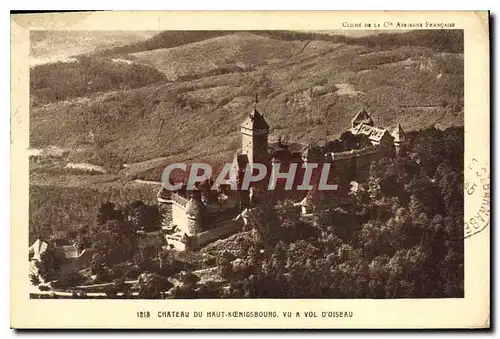 Cartes postales Chateau du Haut Koenigsbourg vu a vol d'oiseau