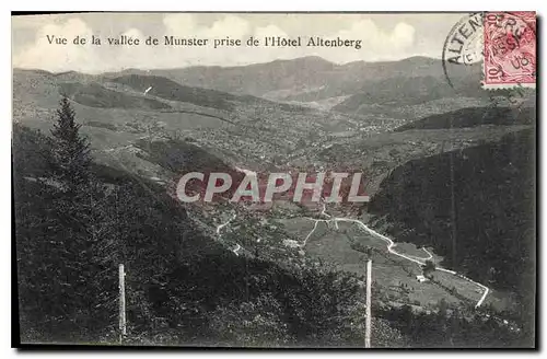 Cartes postales Vue de la vallee de Munster prise de l'Hotel Altenberg