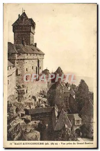 Ansichtskarte AK Haut Koenigsbourg Vue Prise du Grand Bastion