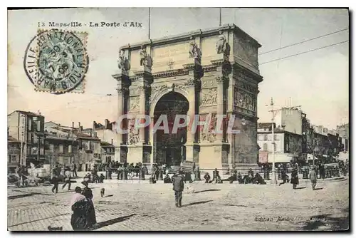 Ansichtskarte AK Marseille La Porte d'Aix  Tramway