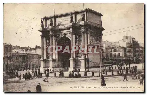 Ansichtskarte AK Marseille L'Arc de Triomphe Place d'Aix BR