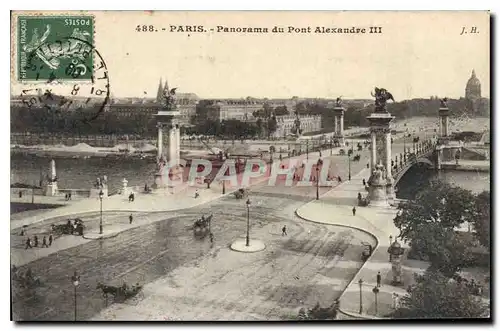 Cartes postales Paris Panorama du Pont Alexandre III