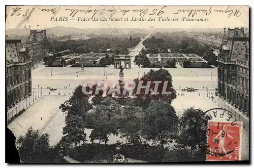 Ansichtskarte AK Paris Place du Carrousel et Jardin des Tuileries Panorama