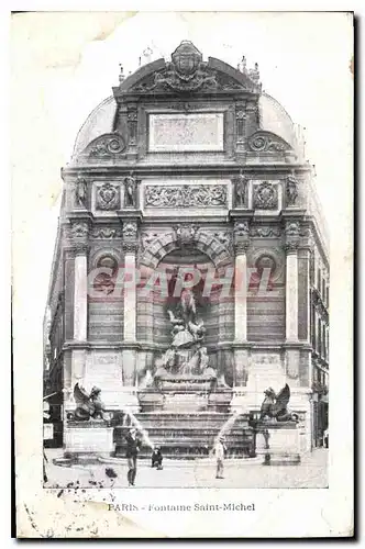 Cartes postales Paris Fontainne Saint Miche