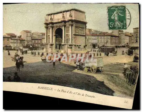 Ansichtskarte AK Marseille La Place d'Aix et l'Arc de Triomphe