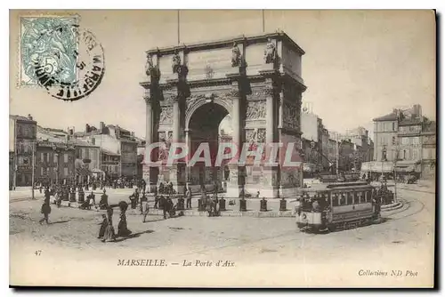 Ansichtskarte AK Marseille La Porte d'Aix Tramway