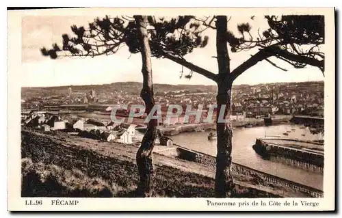 Cartes postales Fecamp Panorama Pris de la Cote de la Vierge