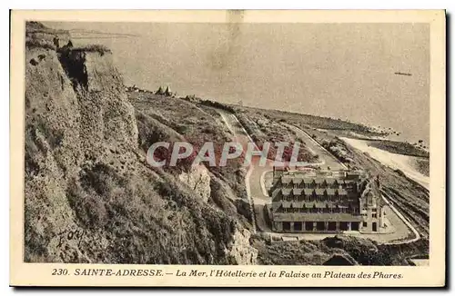 Ansichtskarte AK Sainte Adresse La Mer l'Hotellerie et la Falaise au Plateau des Phares