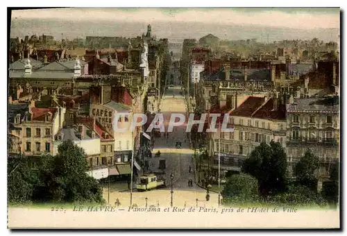 Ansichtskarte AK Le Havre Panorama et Rue de Paris Pris de l'Hotel de Ville