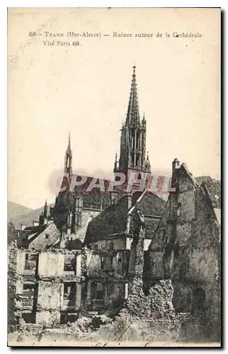 Cartes postales Thann Hte Alsace Ruines Autour de la Cathedrale Militaria