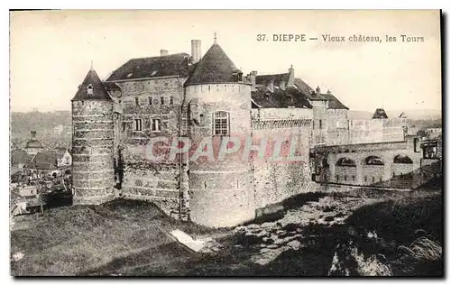 Cartes postales Dieppe Vieux Chateau les Tours