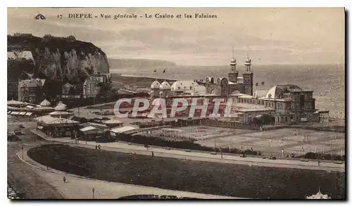 Ansichtskarte AK Dieppe Vue Generale Le Casino et Les Falaises