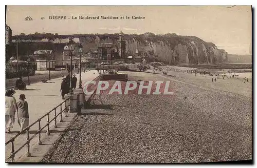 Ansichtskarte AK Dieppe Le Boulevard Maritime et le Casino