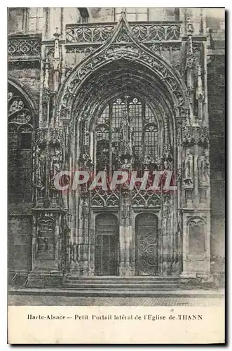 Ansichtskarte AK Harte Alsace Petit Portail Lateral de l'Eglise de Thann