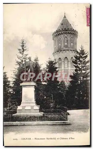 Ansichtskarte AK Colmar Monument Bartholdi et Chateau d'Eau