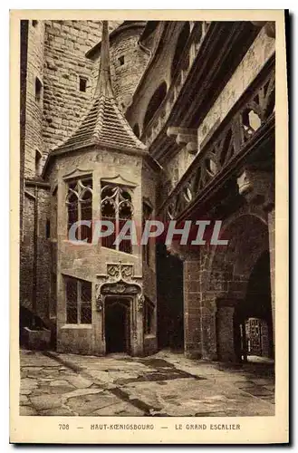 Ansichtskarte AK Haut Koenigsbourg Le Grand Escalier