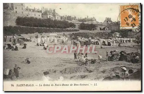 Ansichtskarte AK Saint Malo La Greve de Notre Dame de BOn Secours