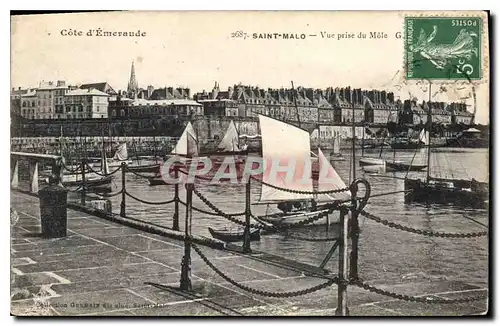 Ansichtskarte AK Cote d'Emeraude Saint Malo Vue Prise du Mole