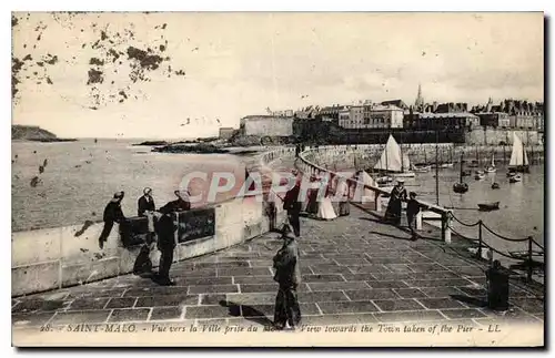 Cartes postales Saint Malo Vue vers la Ville Prise pres du Mole