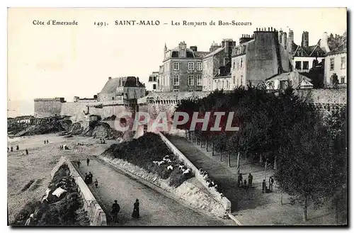 Cartes postales Cote d'Emeraude Saint Malo Les Remparts de Bon Secours