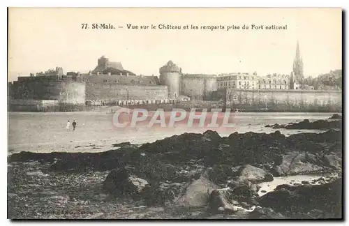 Cartes postales St Malo Vue sur le Chateau