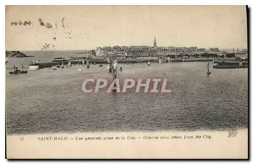 Cartes postales Saint Malo Vue Generale Prise de la Cite