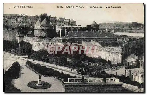 Ansichtskarte AK Saint Malo Le Chateau Vue Generale