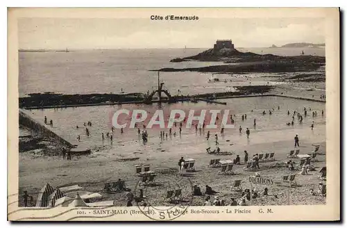 Cartes postales Cote d'Emeraude Saint Malo Bretugue La Piscine