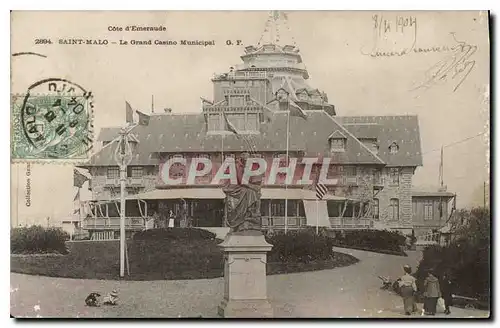 Cartes postales Cote d'Emeraude Saint Malo Le Grand Casino Municipal