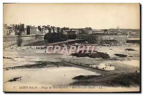 Ansichtskarte AK Saint Malo Plage de Bon Secours Bon Secours Beach